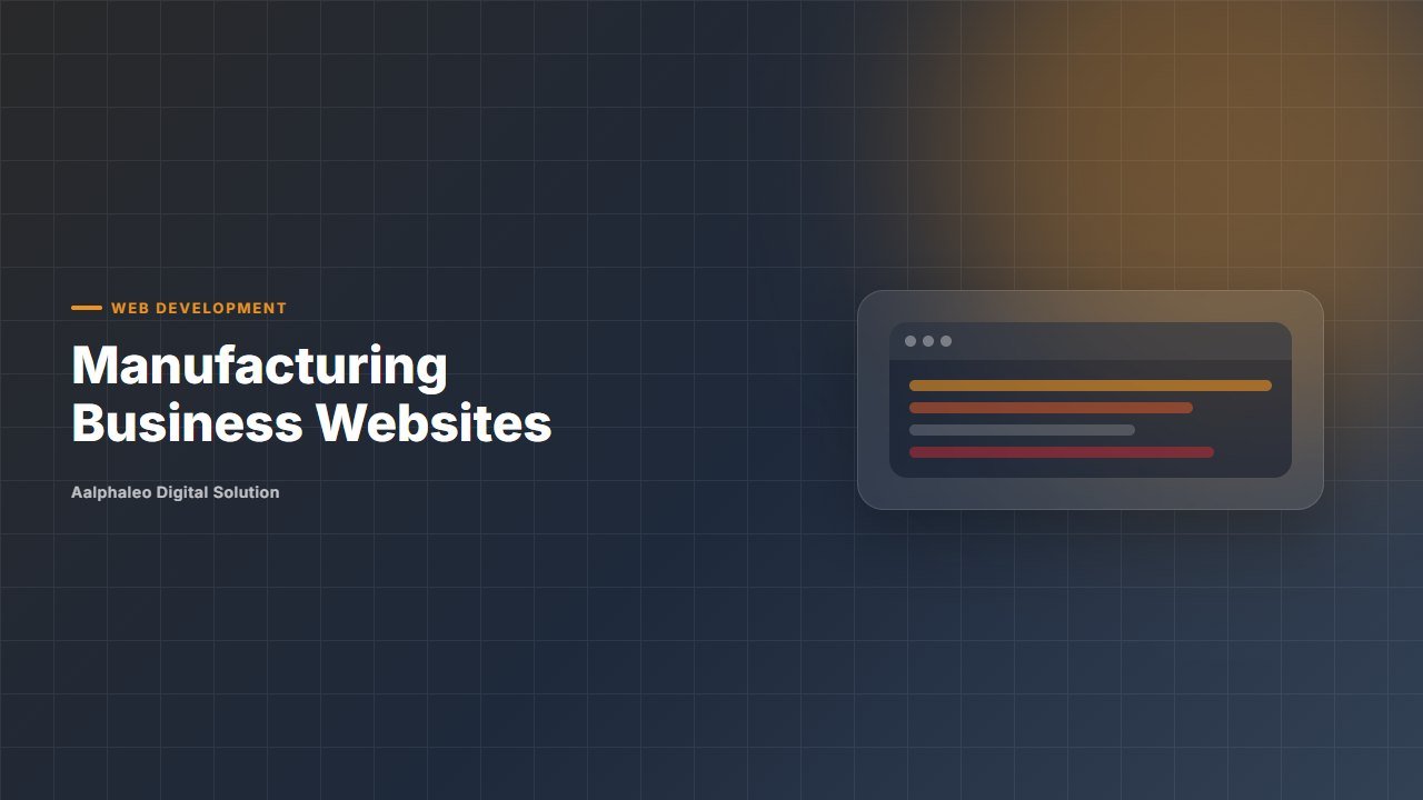 Manufacturing Business Websites - Aalphaleo Digital Solution