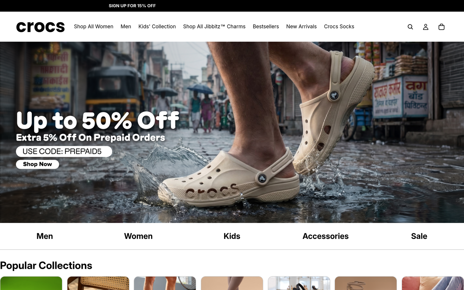 Crocs Hub homepage preview