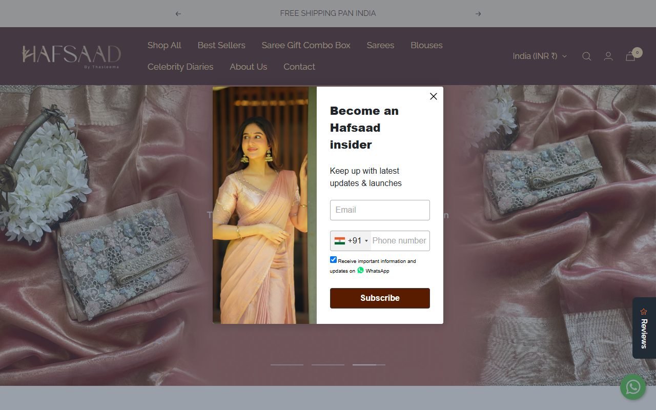 Hafsaad homepage preview