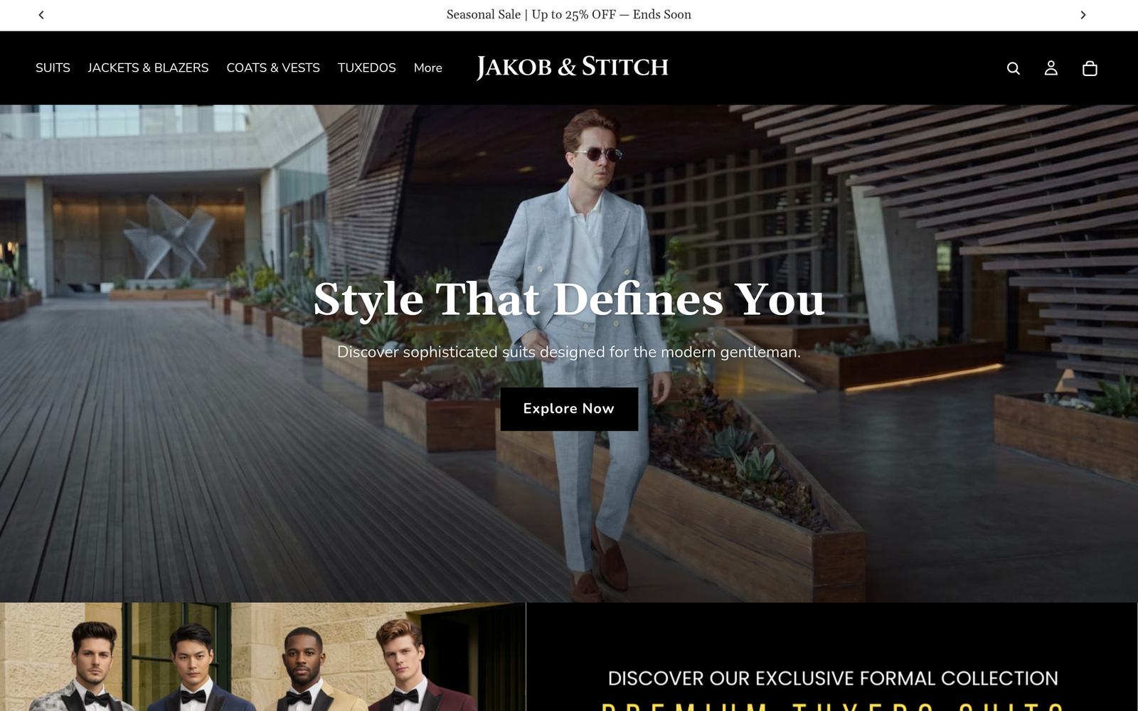 Jakob & Stitch homepage preview